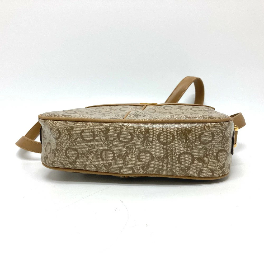 CELINE Macadam Shoulder Bag Handbag Crossbody Leather Beige - Picture 5 of 14